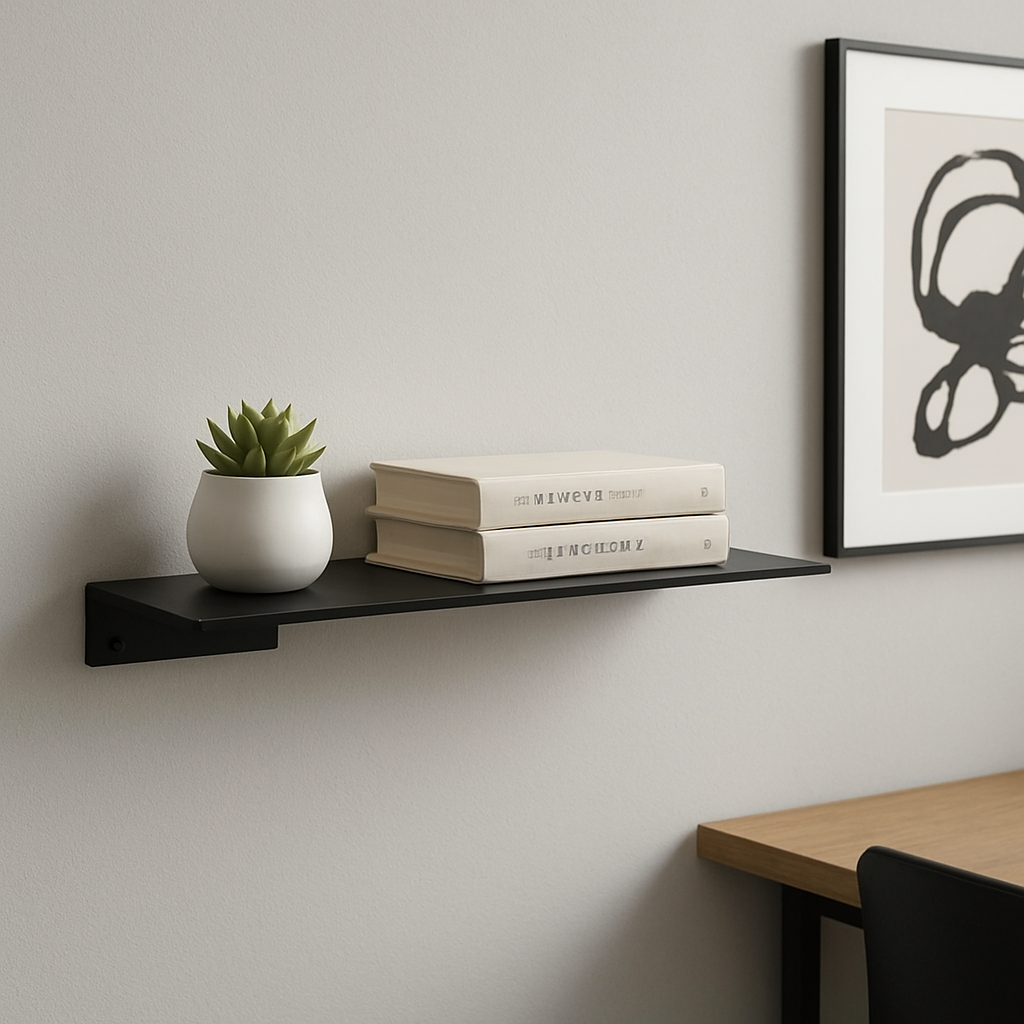 Space Aluminum Floating Bathroom Shelf - Rust Resistant Storage Rack