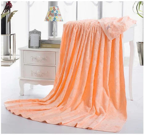 100% Cotton Summer Blanket – Solid Color Bedspread for Twin, Full & Queen Beds