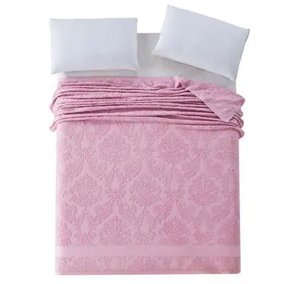 100% Cotton Summer Blanket – Solid Color Bedspread for Twin, Full & Queen Beds