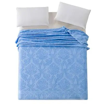100% Cotton Summer Blanket – Solid Color Bedspread for Twin, Full & Queen Beds