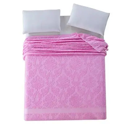 100% Cotton Summer Blanket – Solid Color Bedspread for Twin, Full & Queen Beds
