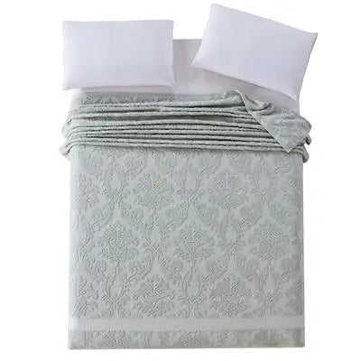 100% Cotton Summer Blanket – Solid Color Bedspread for Twin, Full & Queen Beds