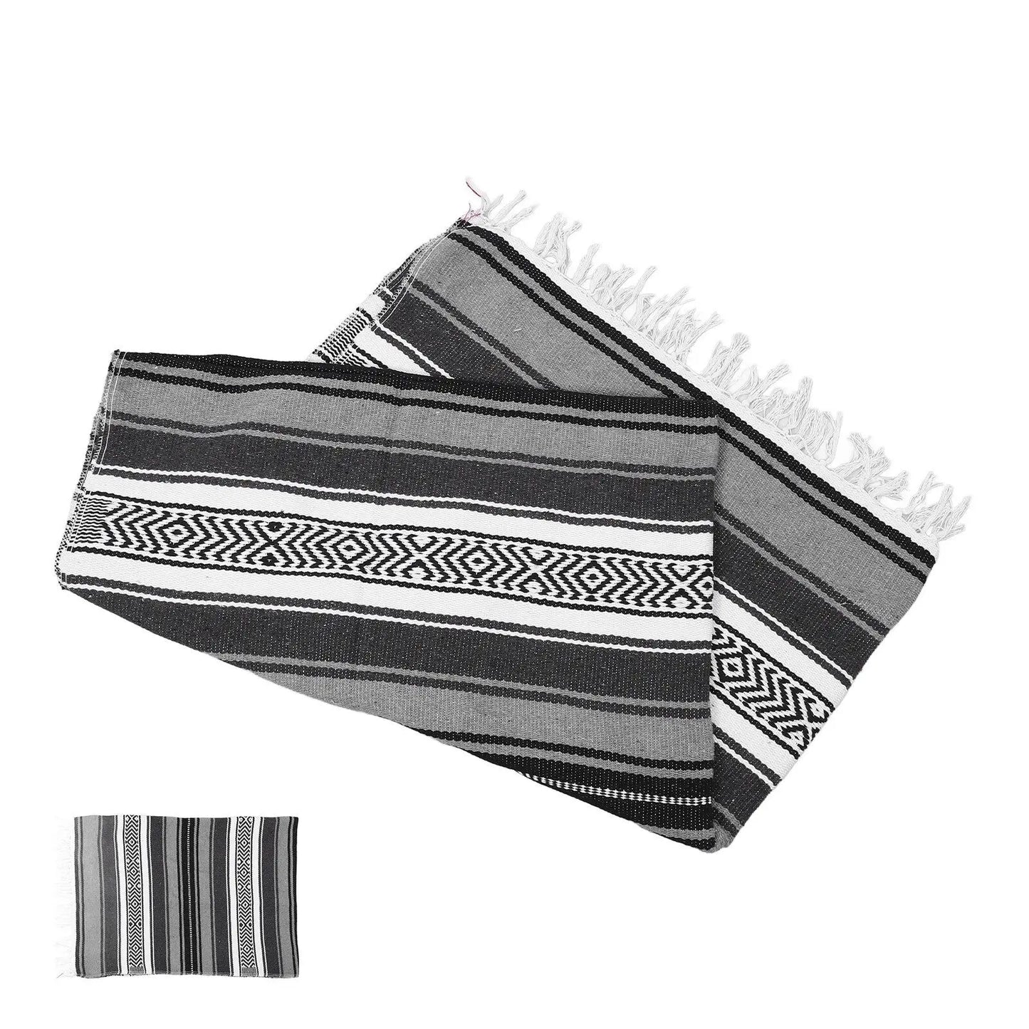 Colorful Woven Throw Blanket – Thick Cotton Blend Sofa & Bed Cover