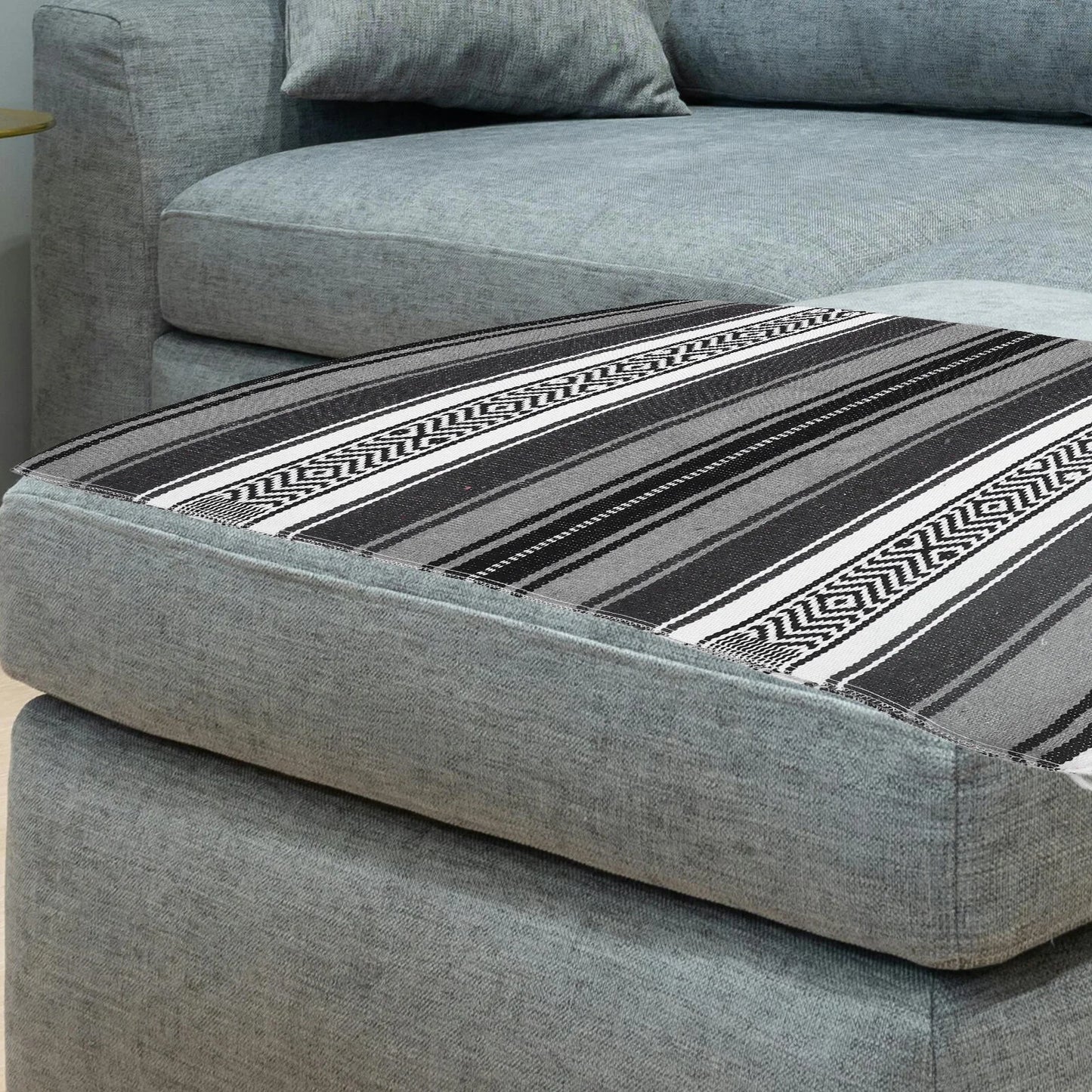 Colorful Woven Throw Blanket – Thick Cotton Blend Sofa & Bed Cover