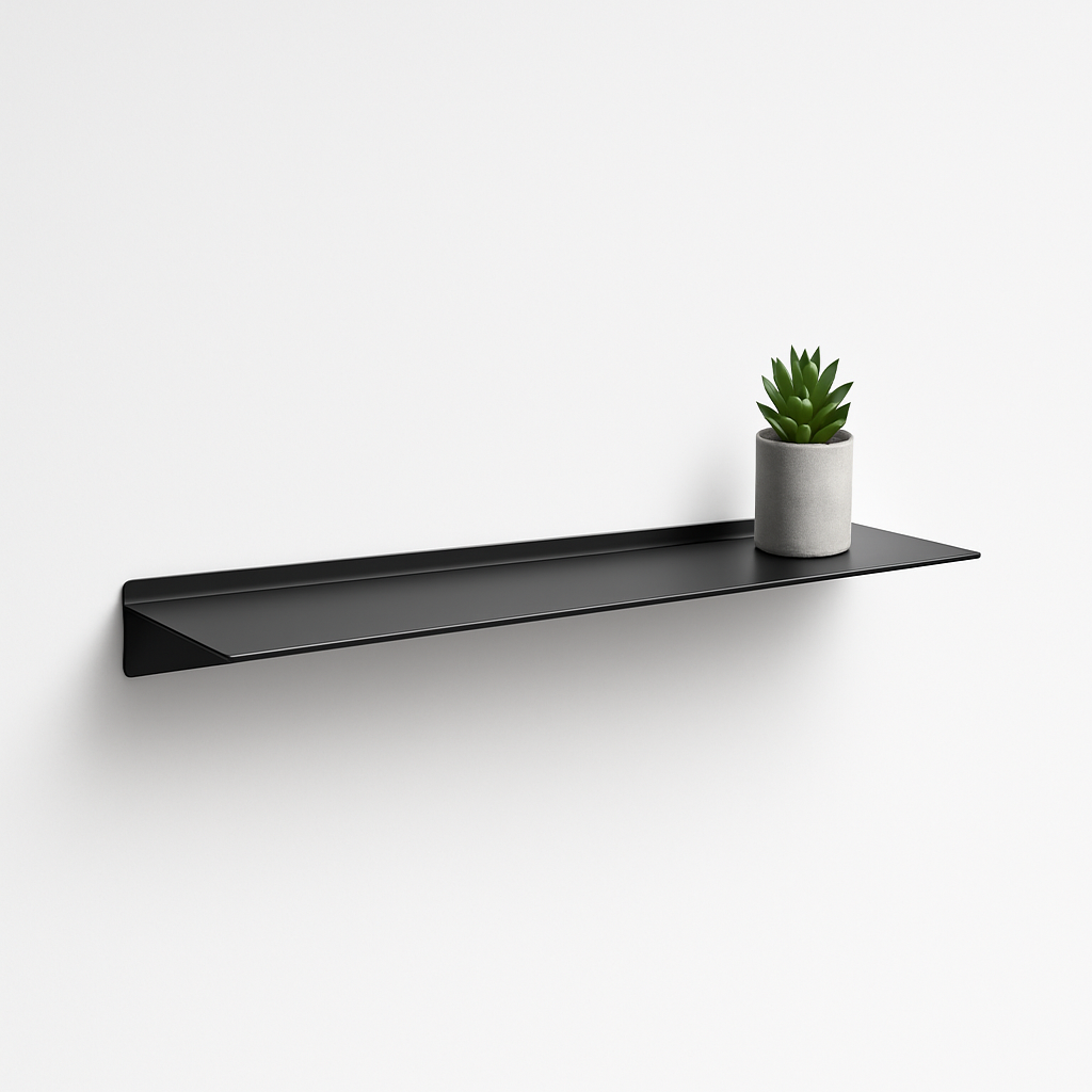 Estante metálico fino y elegante - imagen profesional