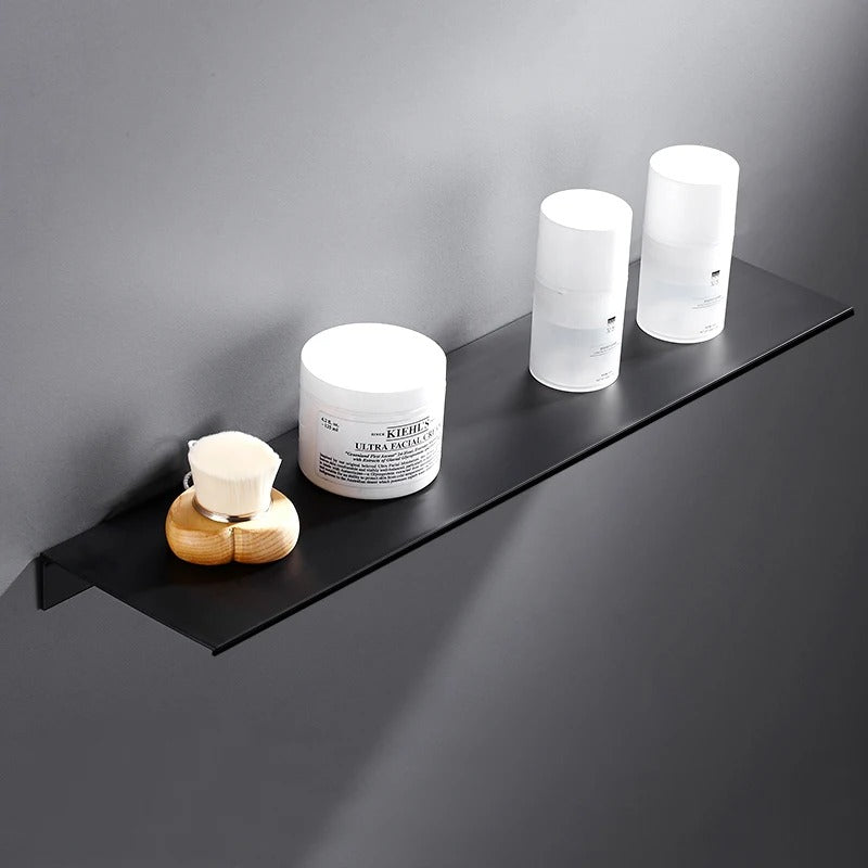 Space Aluminum Floating Bathroom Shelf - Rust Resistant Storage Rack