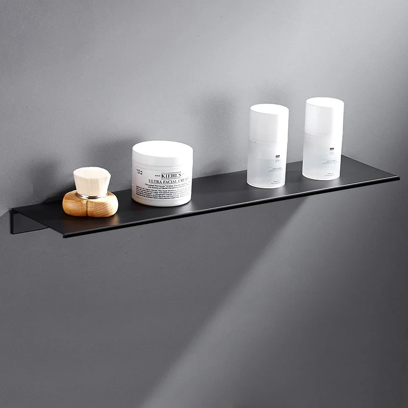 Space Aluminum Floating Bathroom Shelf - Rust Resistant Storage Rack