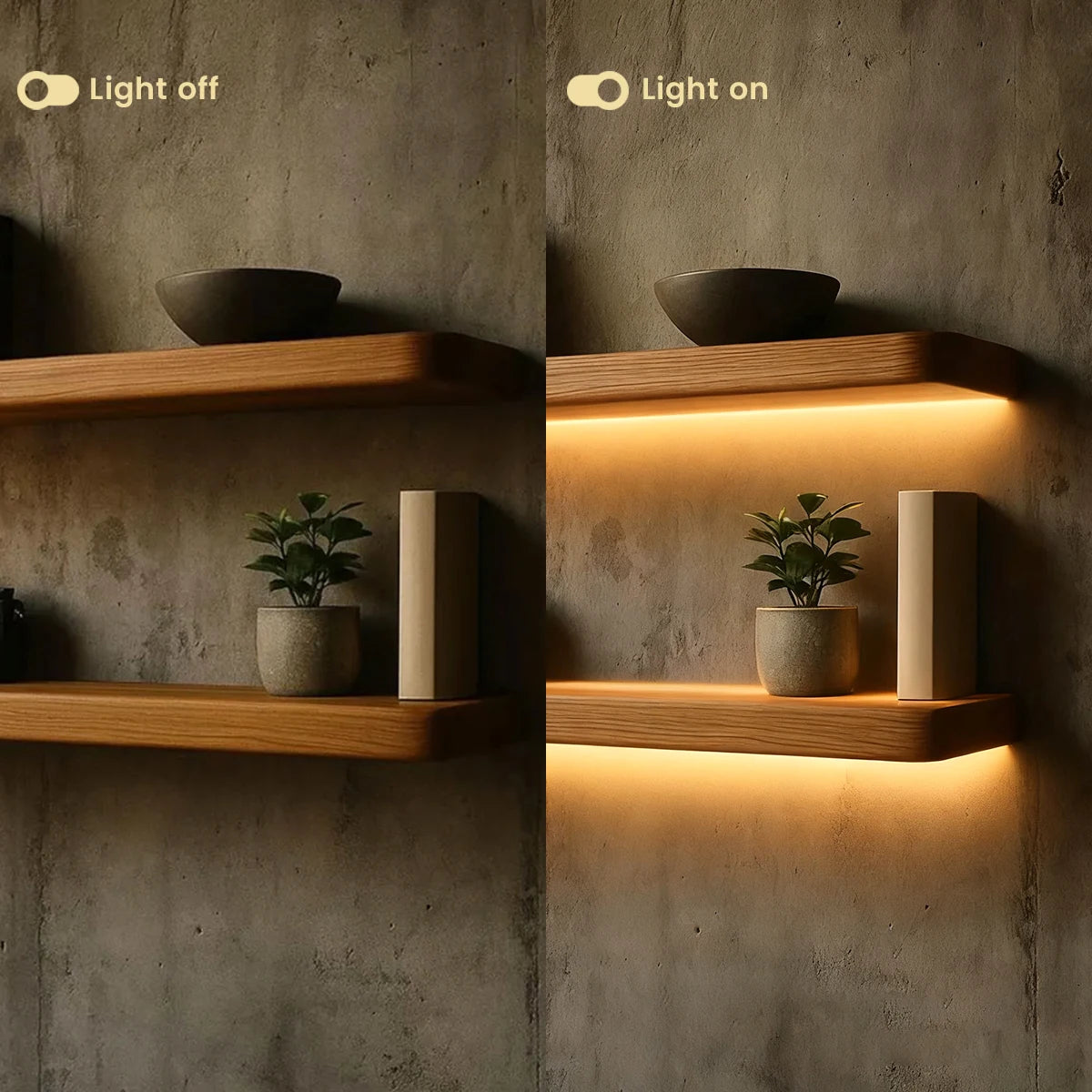 LED Floating Shelves - Illuminated Wall Display