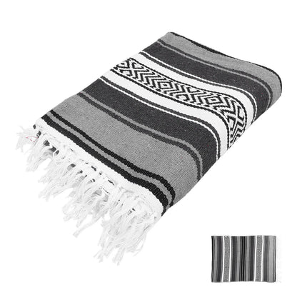 Colorful Woven Throw Blanket – Thick Cotton Blend Sofa & Bed Cover