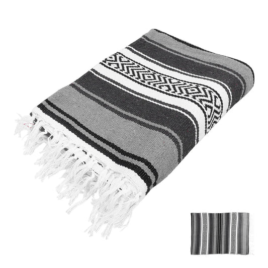 Colorful Woven Throw Blanket – Thick Cotton Blend Sofa & Bed Cover