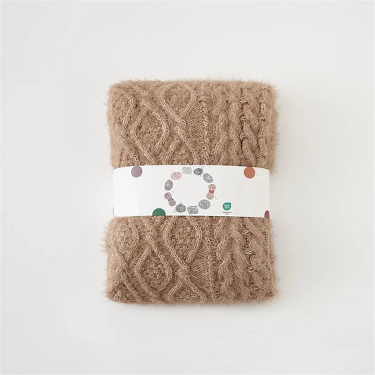 Knitted Solid Color Blanket – Soft Microfiber Throw for Sofa & Bed