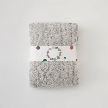 Knitted Solid Color Blanket – Soft Microfiber Throw for Sofa & Bed