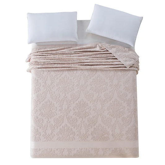 100% Cotton Summer Blanket – Solid Color Bedspread for Twin, Full & Queen Beds