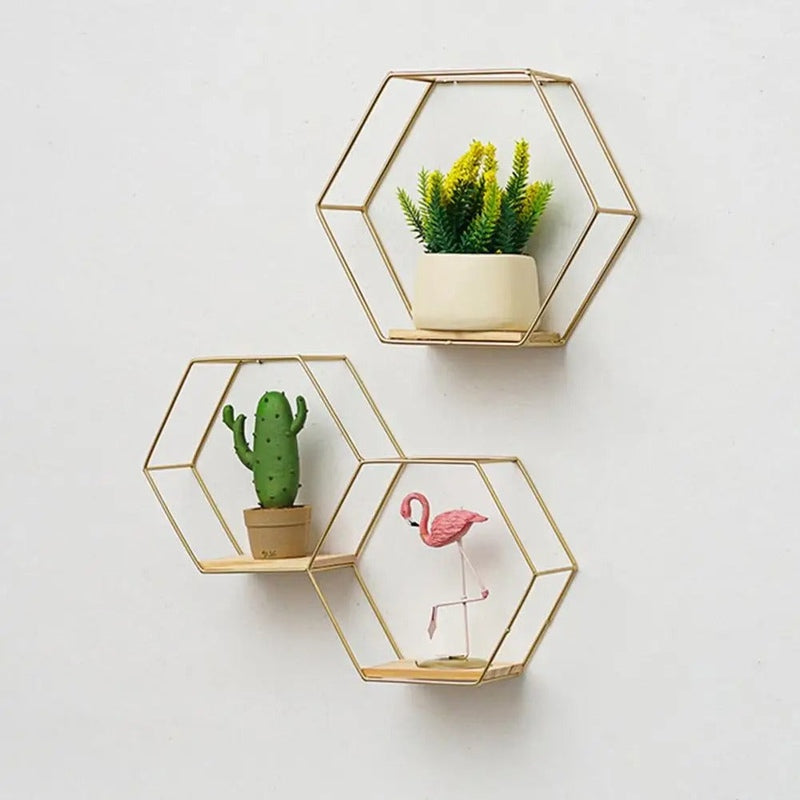 Soleuma Walldecor Estante Hexagonal Decorativo – Elegancia y Versatilidad en Cada Espacio