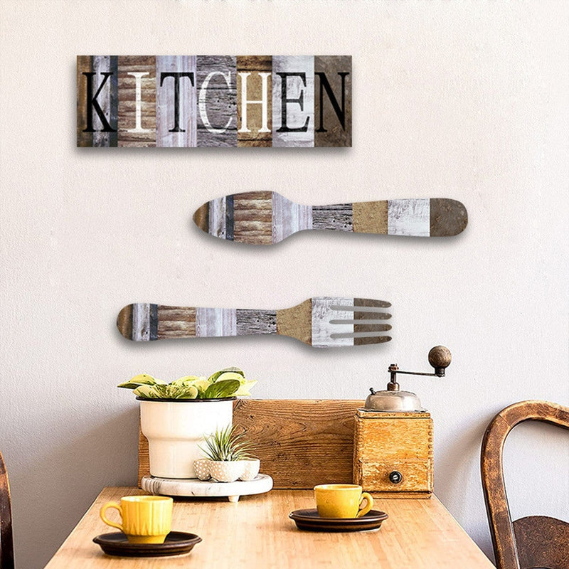 Soleuma Walldecor Set Decorativo "Kitchen" para Pared – Estilo Rústico Moderno