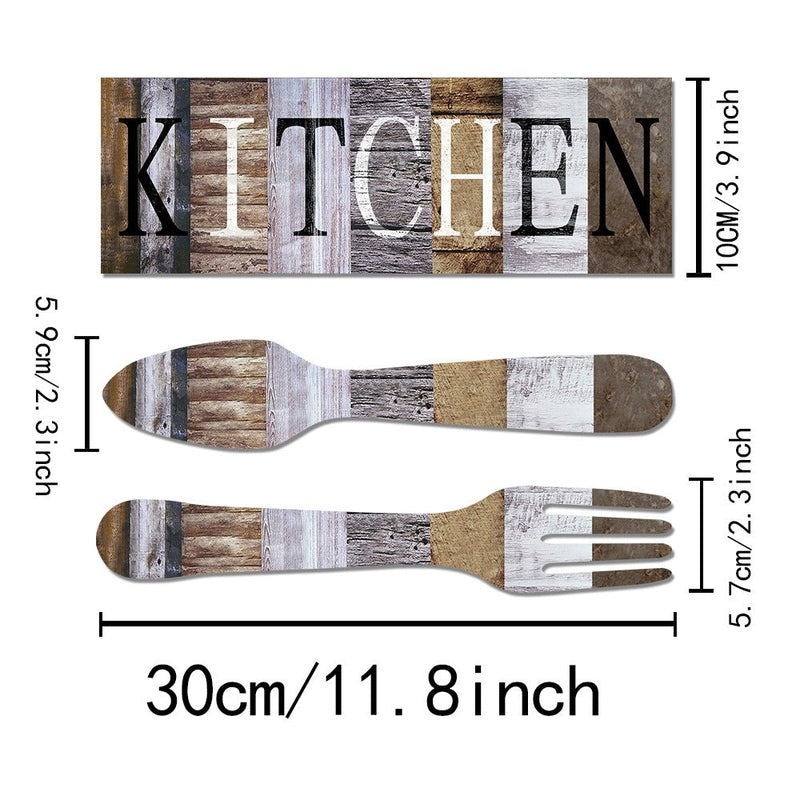 Soleuma Walldecor Set Decorativo "Kitchen" para Pared – Estilo Rústico Moderno