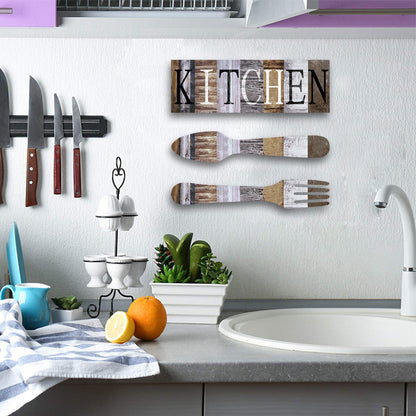 Soleuma Walldecor Set Decorativo "Kitchen" para Pared – Estilo Rústico Moderno