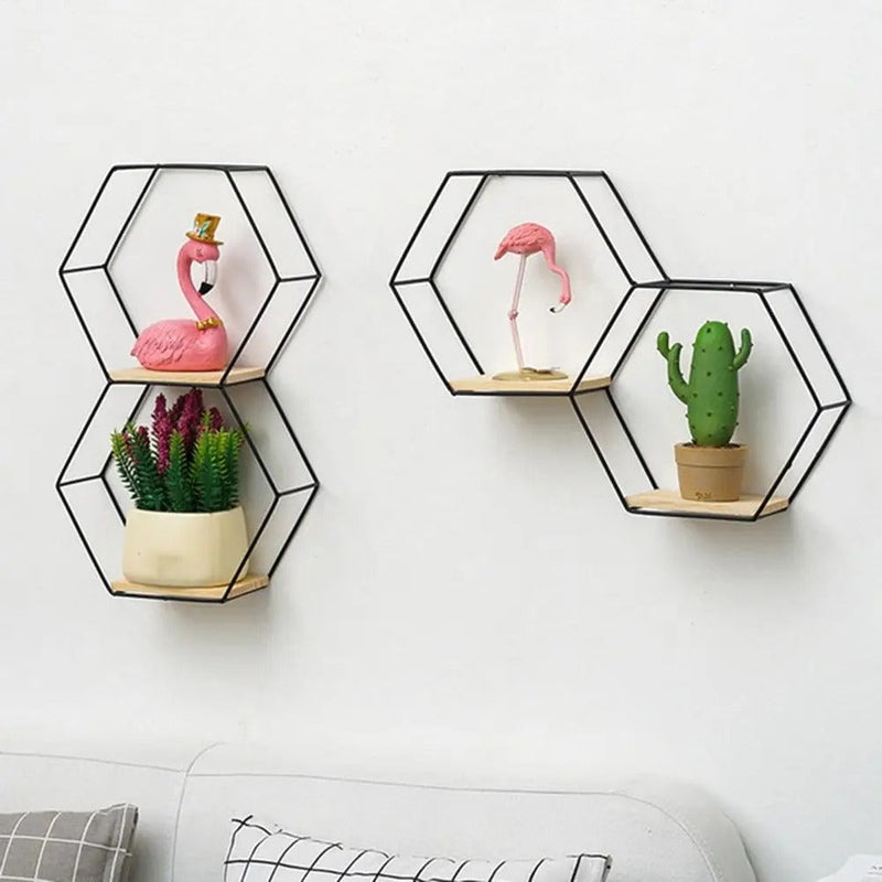 Estante Hexagonal Decorativo – Elegancia y Versatilidad en Cada Espacio