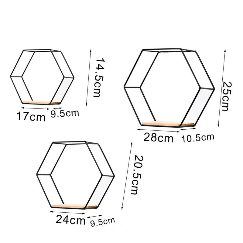 Estante Hexagonal Decorativo – Elegancia y Versatilidad en Cada Espacio